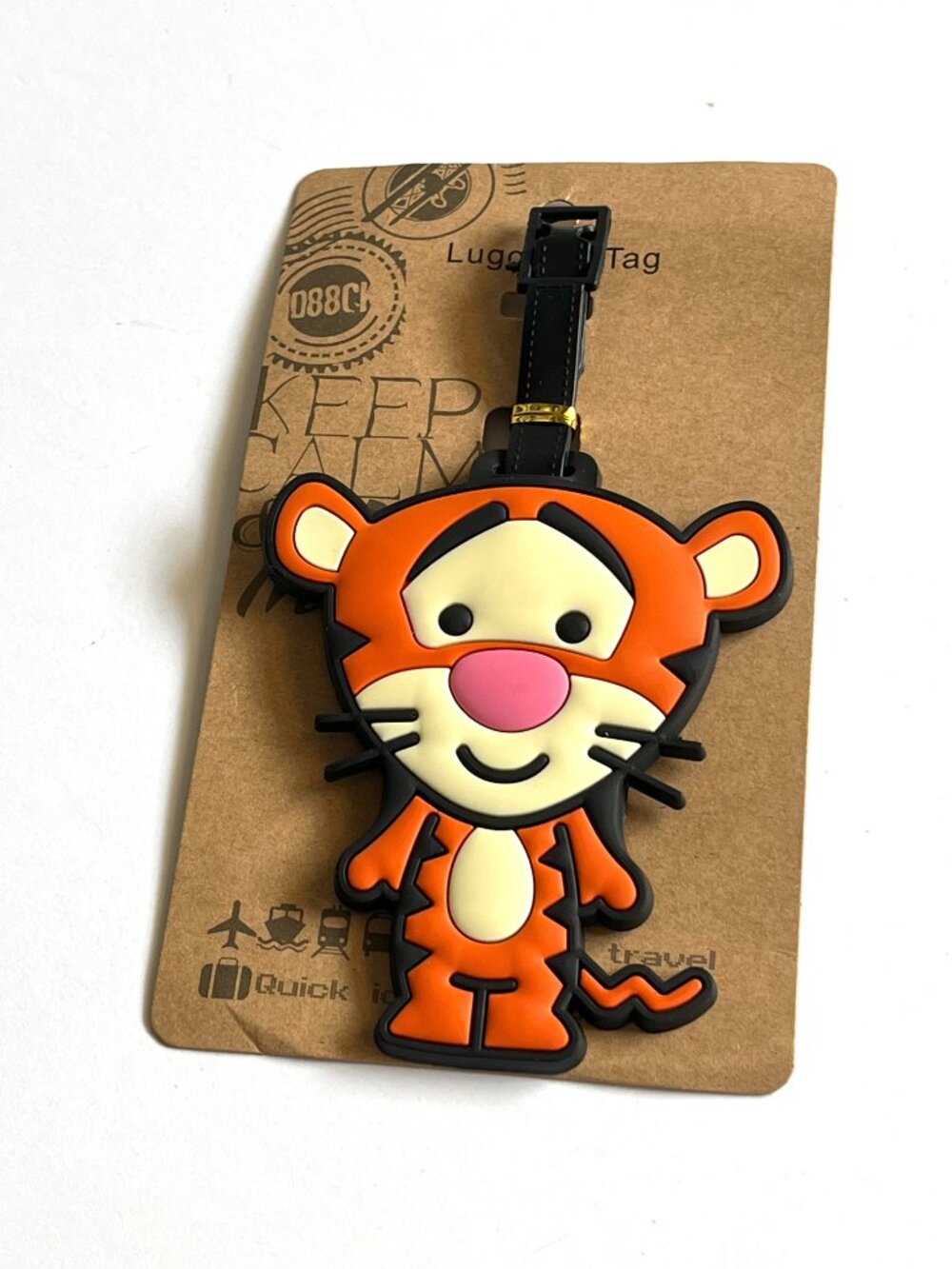 Tiger Pooh Disney Silicone Luggage Baggage Handbag Travel Suitcase Tag Name ID - Picture 2 of 4